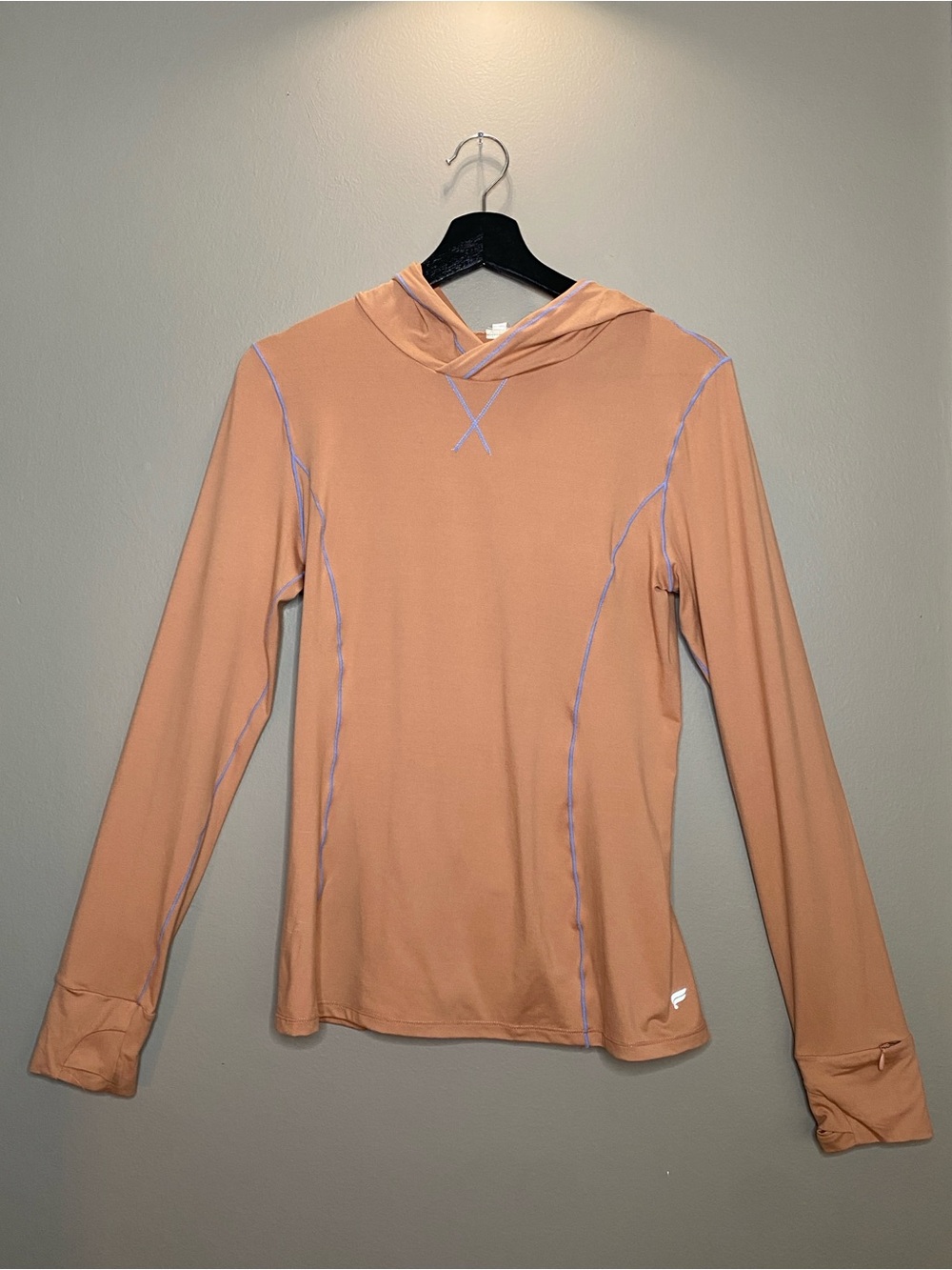 FABLETICS Phoenix Run Hoodie Peach w/ Thumb Pockets - Size S